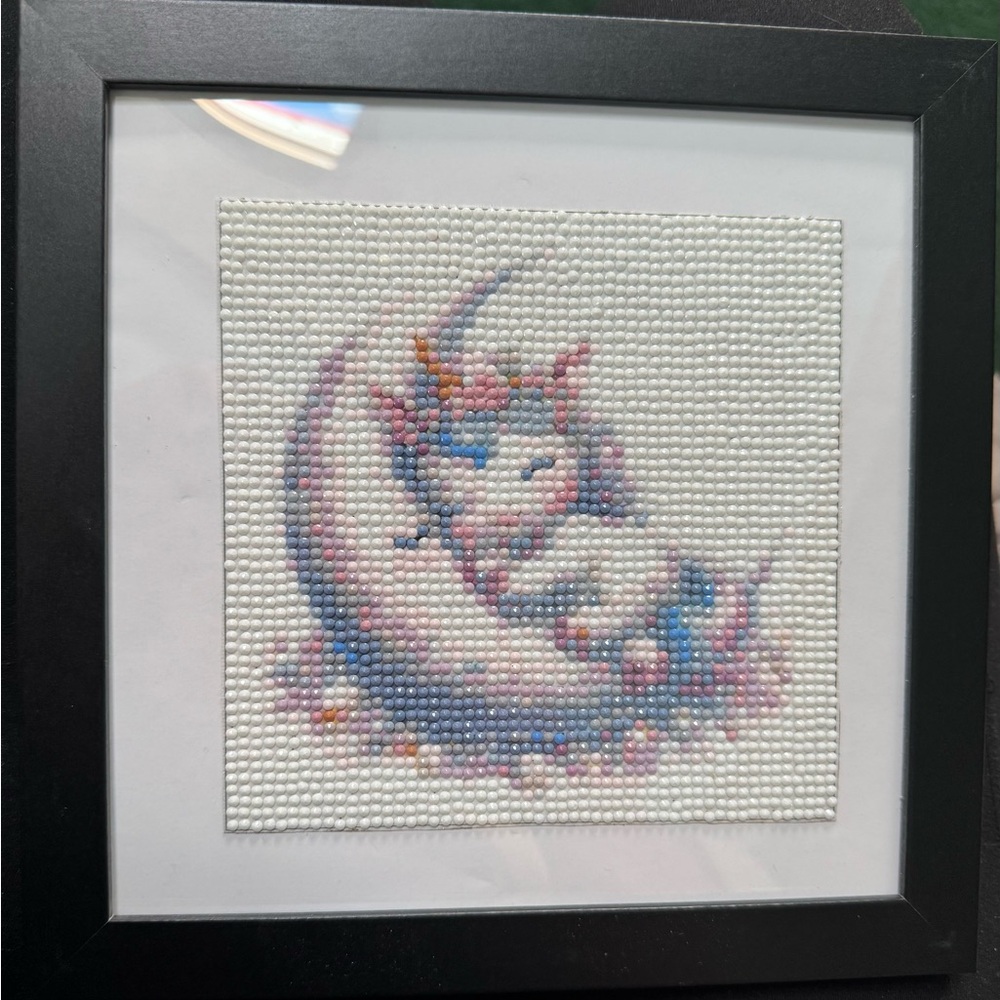 Framed Unicorn Diamond Painting - Multicolor